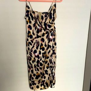 Leaped print midi dress 🤎